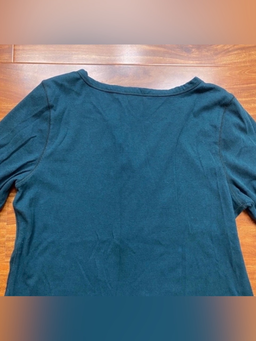 3/$25 Old Navy Women's Teal Soft Ribbed Stretch Long Sleeve Top Size XXL Casual - Picture 4 of 12